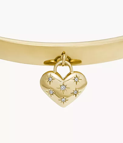 Fossil Armreif Sadie All My Love Heart Edelstahl goldfarben