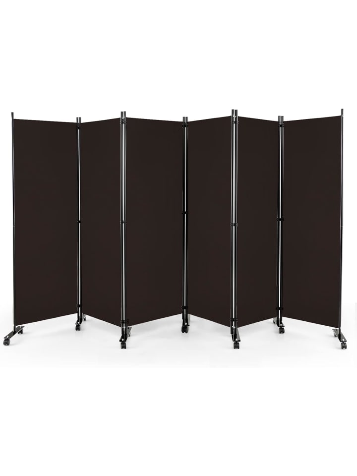 COSTWAY Raumteiler 6 tlg. 172cm in Braun günstig kaufen onesize