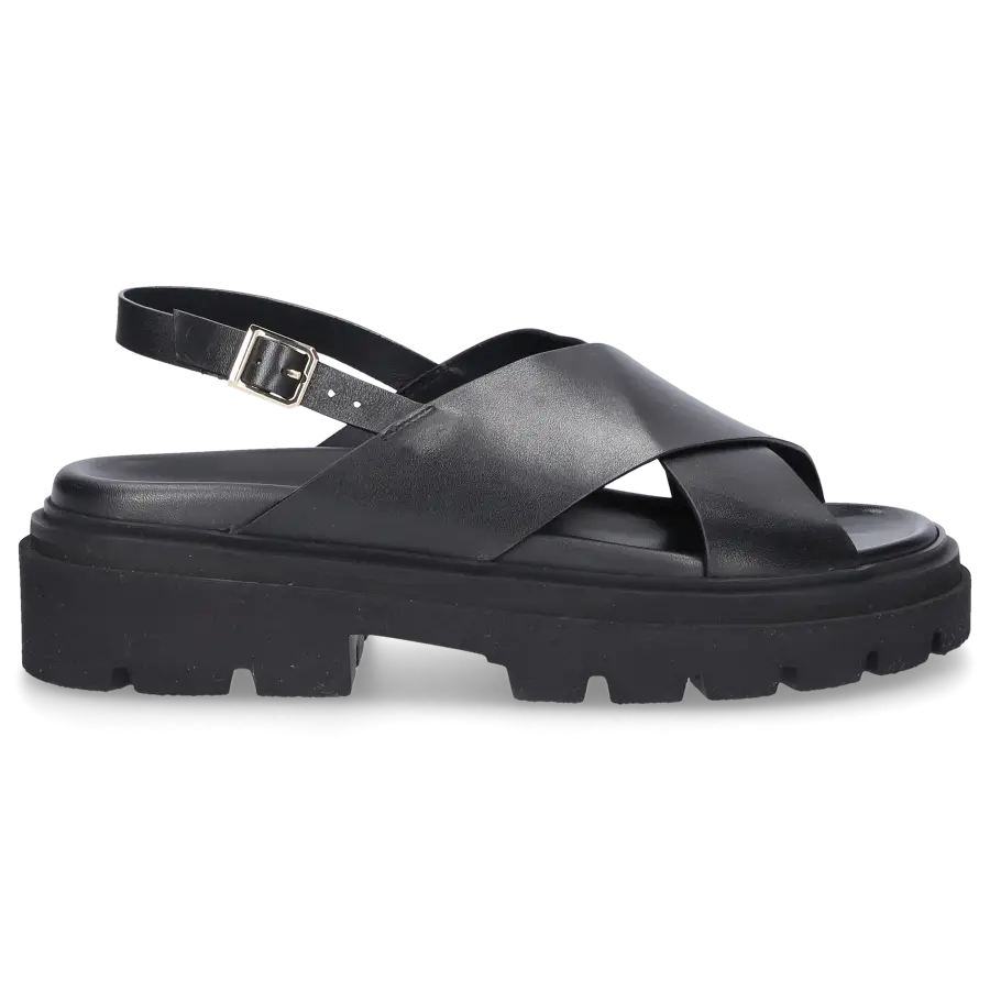 Santoni - Sandalen 59898 Kalbsleder - schwarz