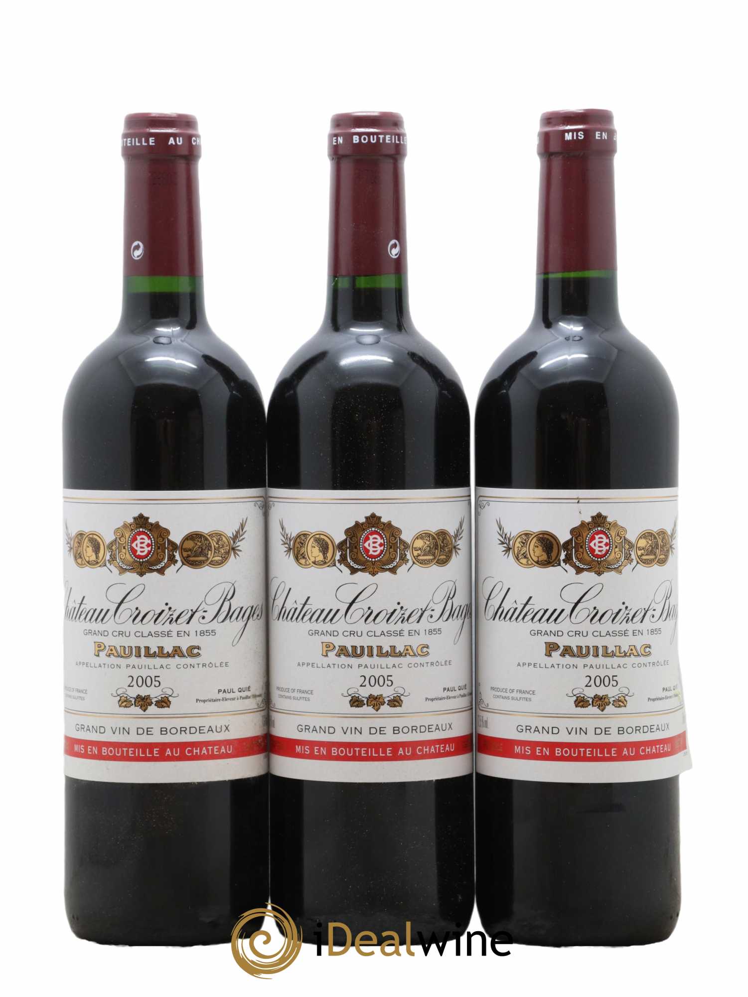 Château Croizet Bages 5ème Grand Cru Classé  2005 - Lot de 12 Bouteilles