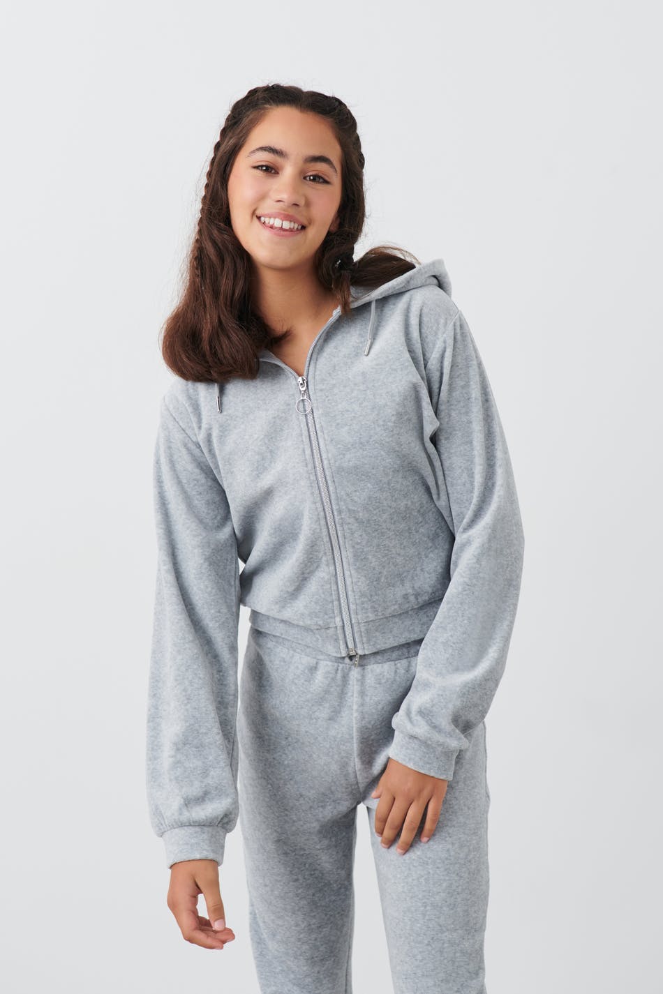 Y velour zip hoodie
