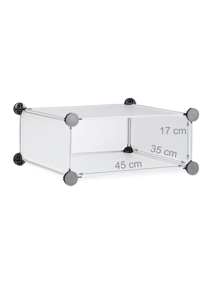 relaxdays Schuhschrank in Transparent - (B)94 x (H)108 x (T)37 cm günstig kaufen onesize