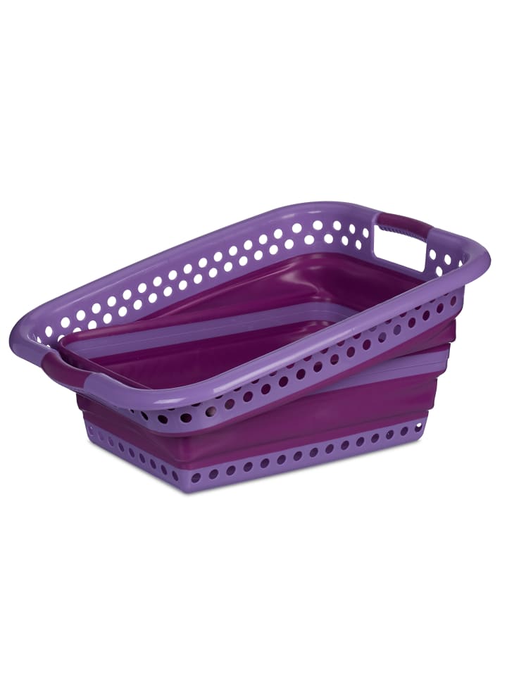 relaxdays Wäschekorb in Lila/ Pink - 35 l günstig kaufen onesize
