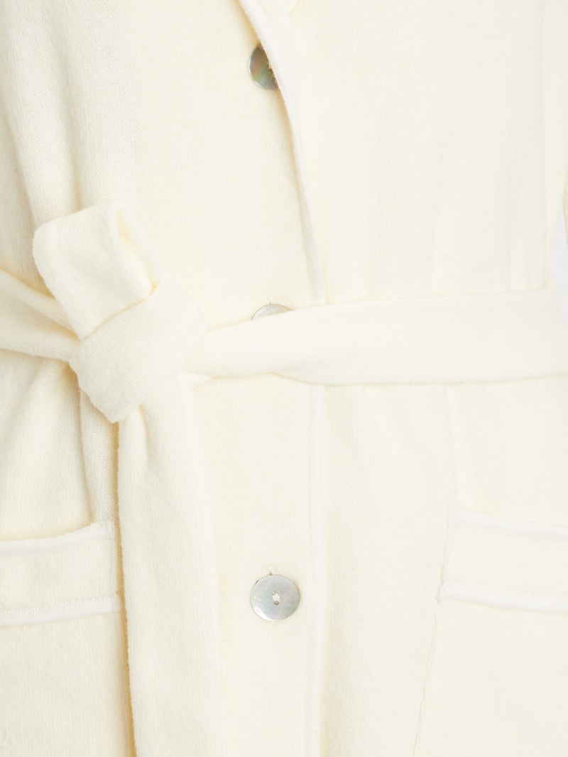 Bademantel aus Baumwollmischung in offwhite