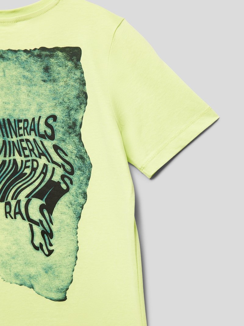T-Shirt mit Statement-Print in apfelgrün