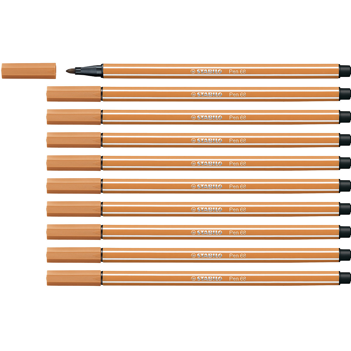 Pen 68 Premium-Filzmaler ocker-dunkel, Strichstärke: 1 mm