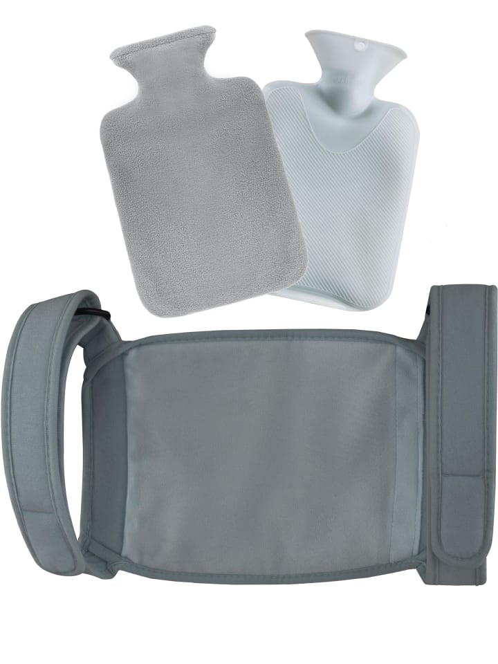 normani Nacken Wärmflasche mit Bezug Nome in Grau günstig kaufen 36 x 18 cm