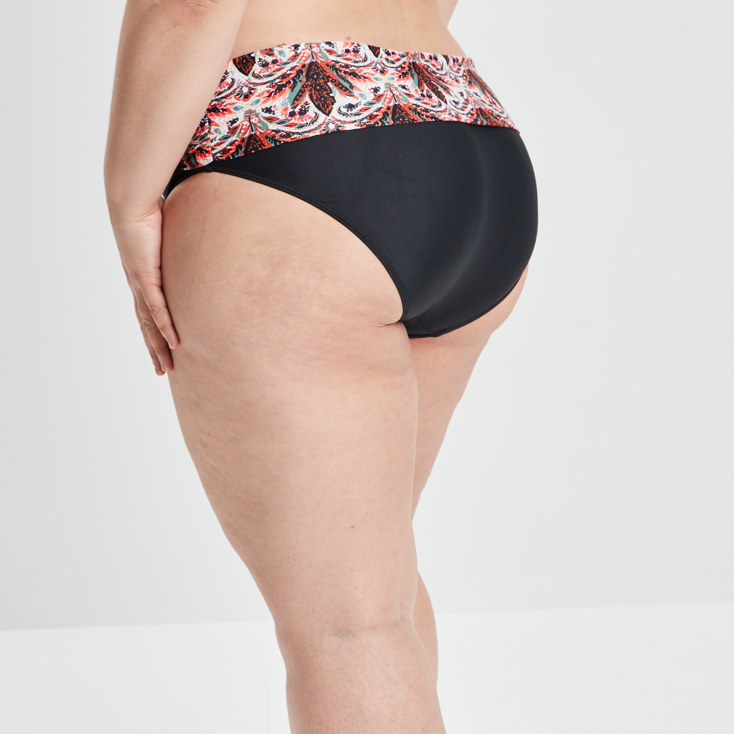 Bas de maillot de bain à revers blanc femme | La Halle
