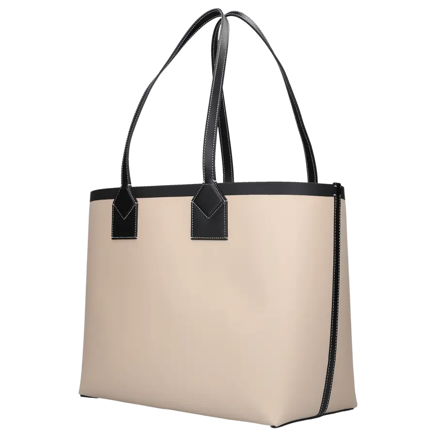 Burberry - Shopper MEDIUM HERRITAGE Baumwolle - beige