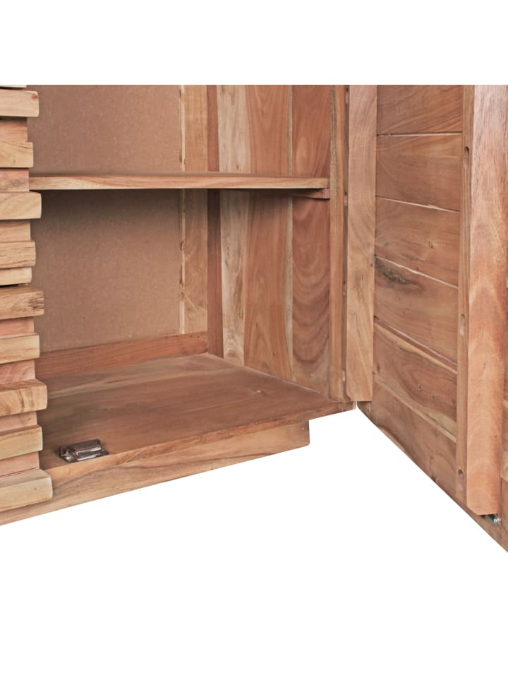 KADIMA DESIGN Sideboard 160 x 75 x 43 cm Massiv-Holz Natur Baumkante Anrichte günstig kaufen onesize