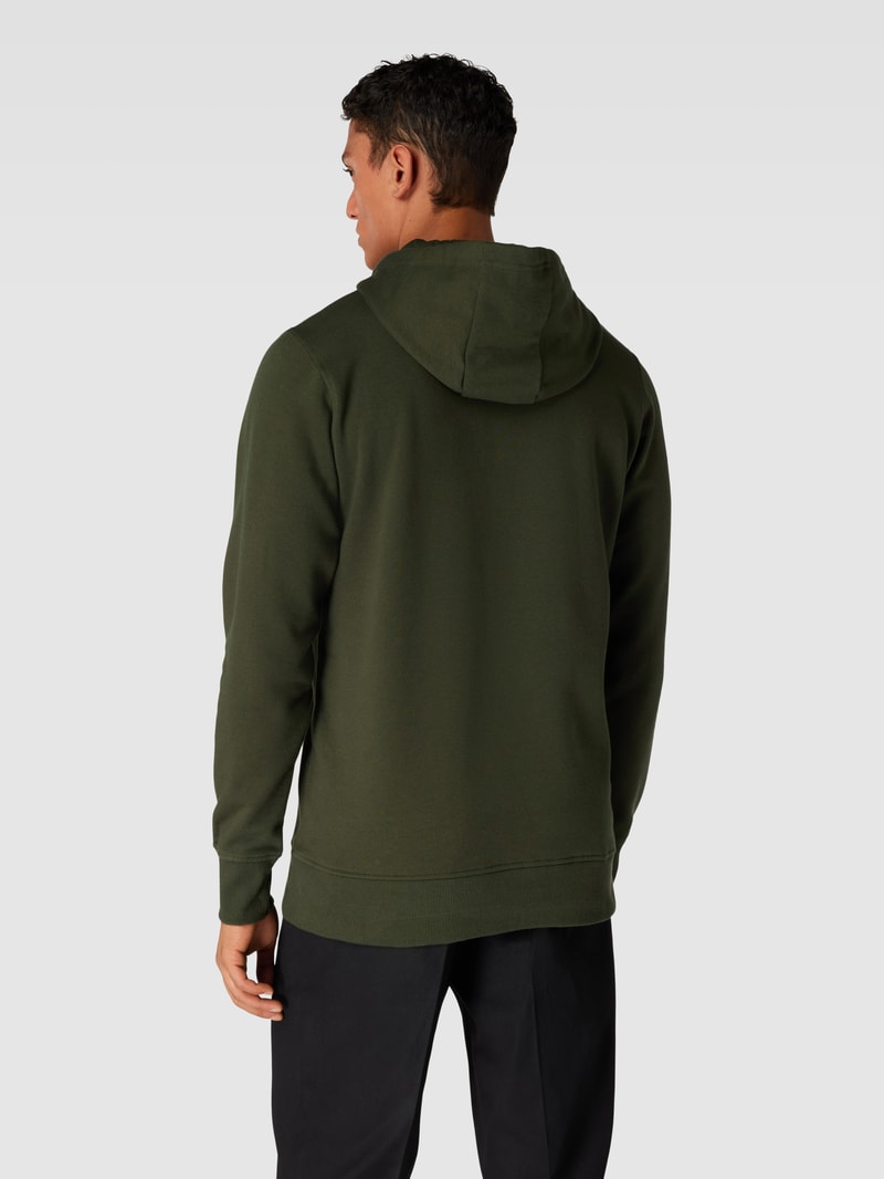 Hoodie mit Label-Print Modell 'Oodia' in dunkelgrün