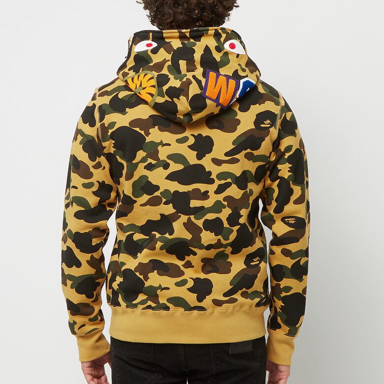 A Bathing Ape 1ST Camo Shark Full Zip Hoodie gelb