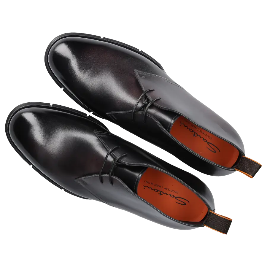 Santoni - Stiefeletten 18583 Kalbsleder - grau