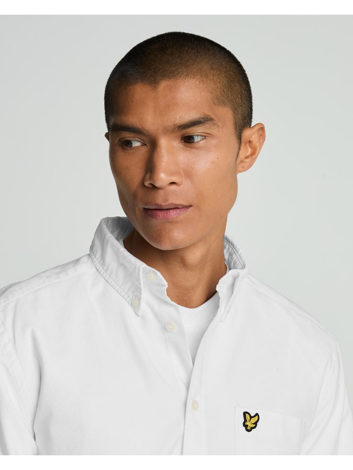 Lyle & Scott Langarmhemd in Weiß günstig kaufen