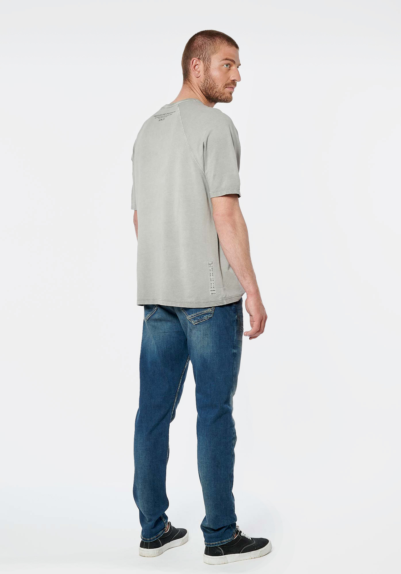 RAKIM  T-shirt gris homme 100% coton bio