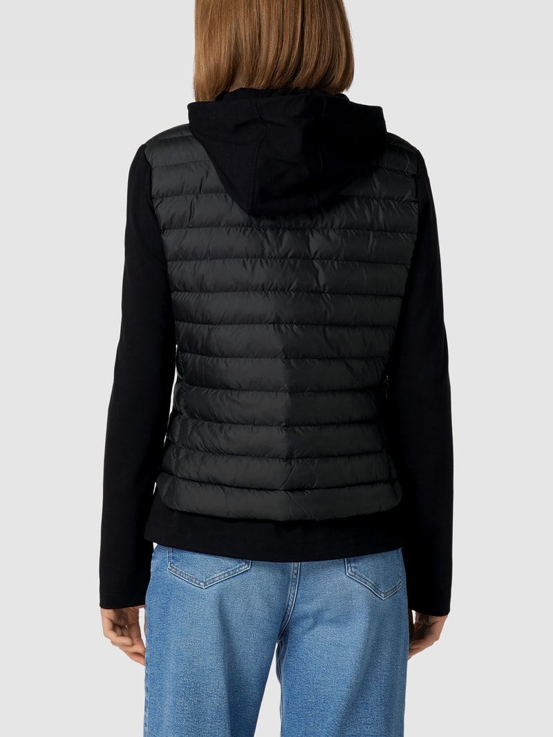 Hybridjacke mit Label-Details in schwarz