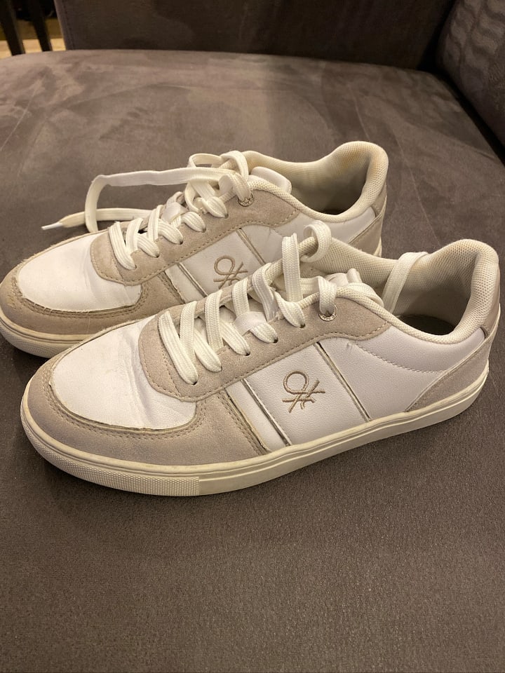 Benetton Sneakers in Beige/ Weiß günstig kaufen 39