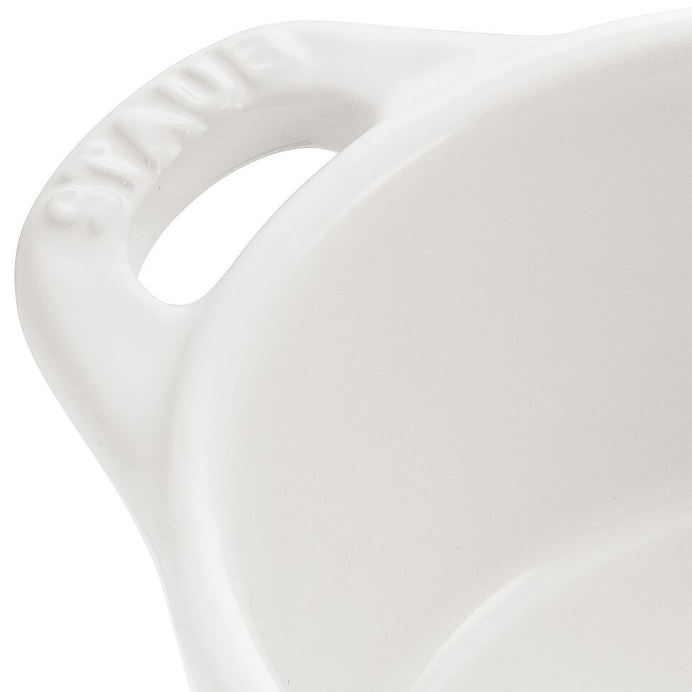 Mini Cocotte 10 cm, rund, Reinweiß, Keramik