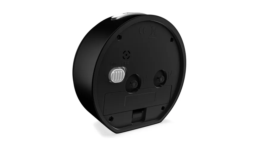 Mebus Quarzwecker analog Schwarz