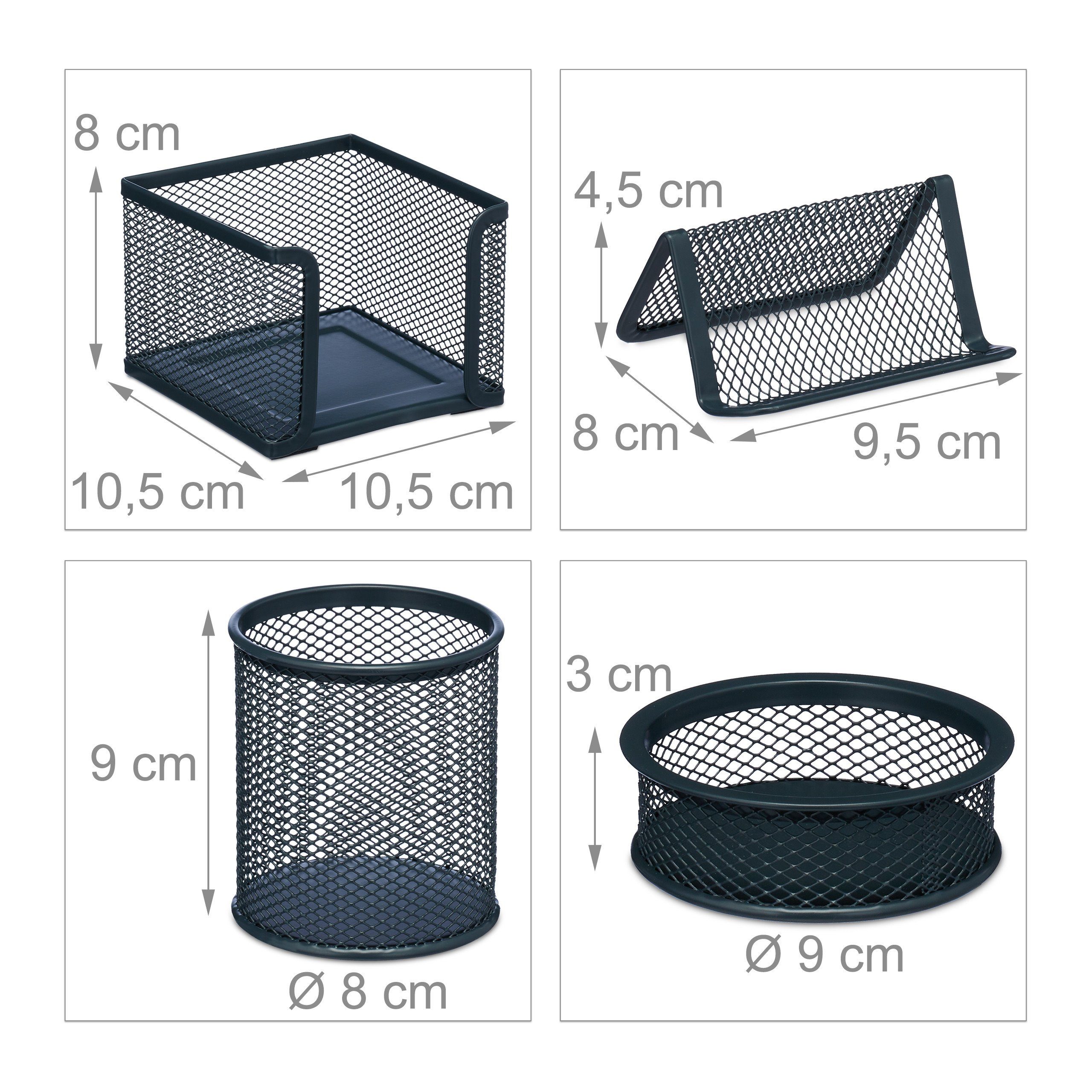relaxdays Schreibtischaufsatz 7-teiliges Schreibtisch Organizer Set