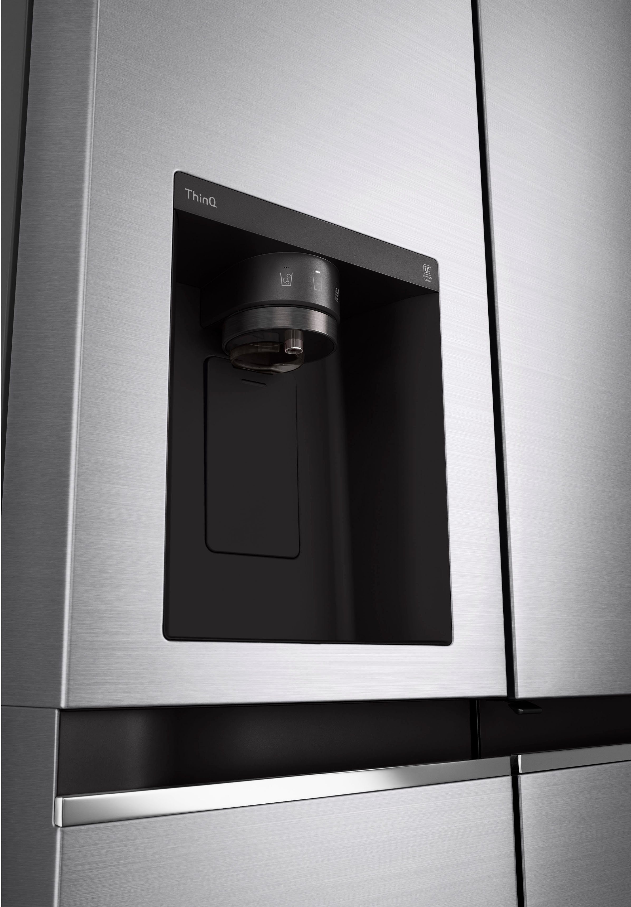 LG Side-by-Side GSJV71PZLE, 179 cm hoch, 91,3 cm breit, interner Wassertank - kein Festwasseranschuss nötig