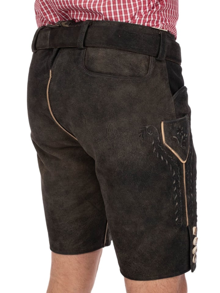 MADDOX Lederhose STEFANUS in grau günstig kaufen