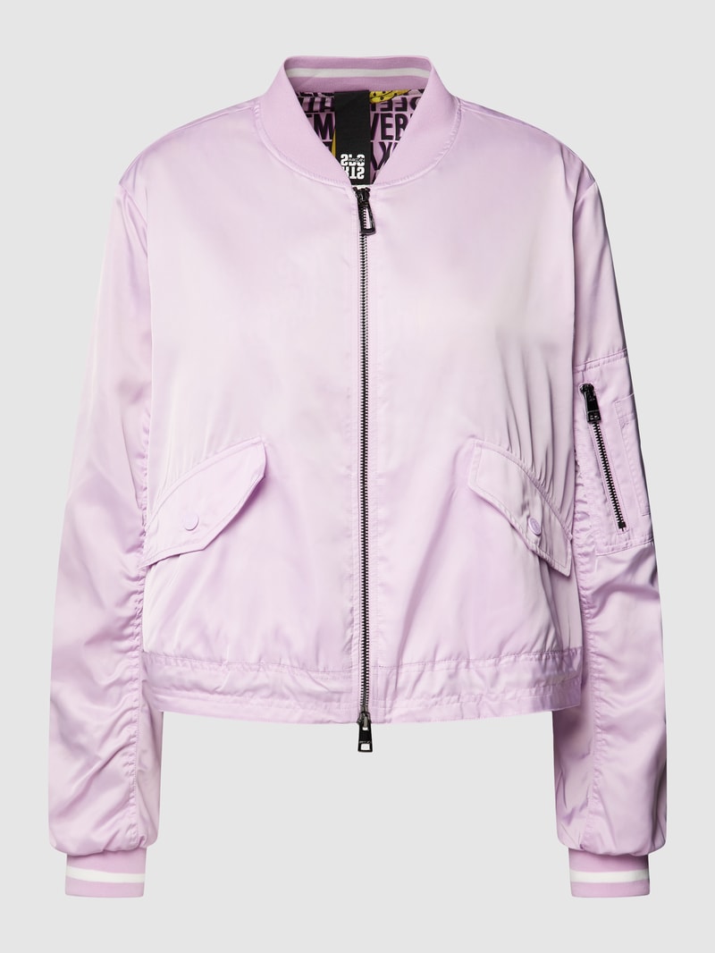 Jacke mit Stehkragen in flieder