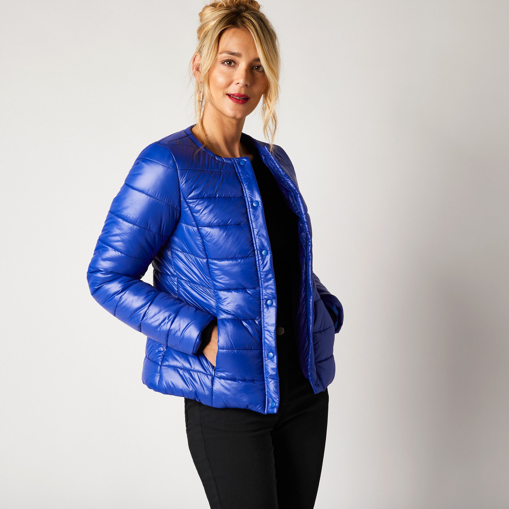 Veste doudoune col rond, déperlante