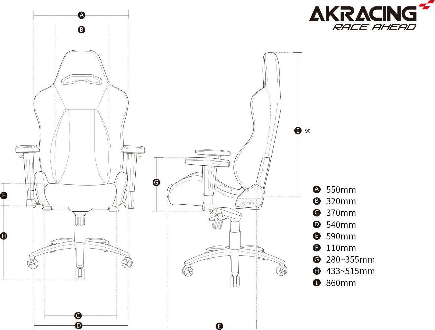 AKRacing Gaming-Stuhl Master Premium Silber