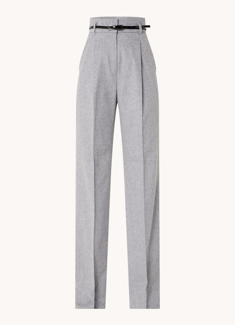 MaxMara Zac high-waist straight-fit virgin wool trousers with side pockets