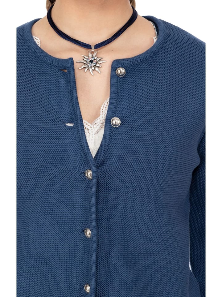 AlpSpur Strickjacke LINA in blau günstig kaufen 40