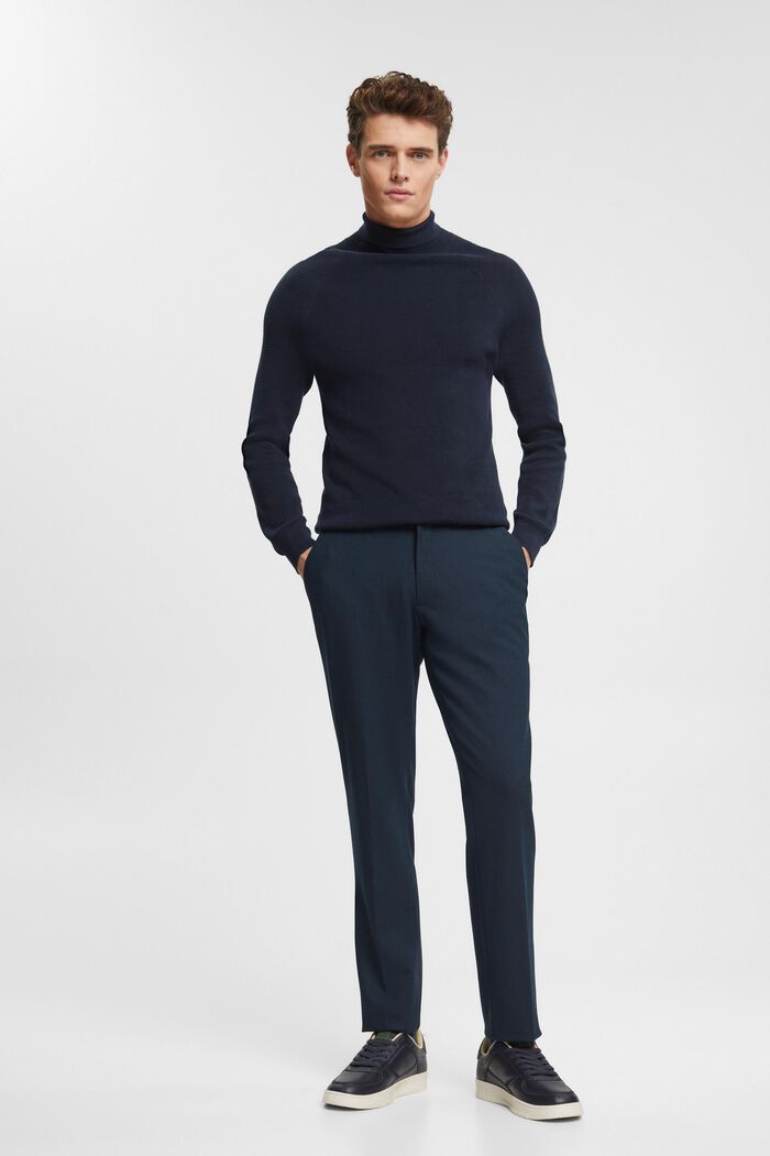 Mix & Match: Anzughose mit Birdseye-Muster