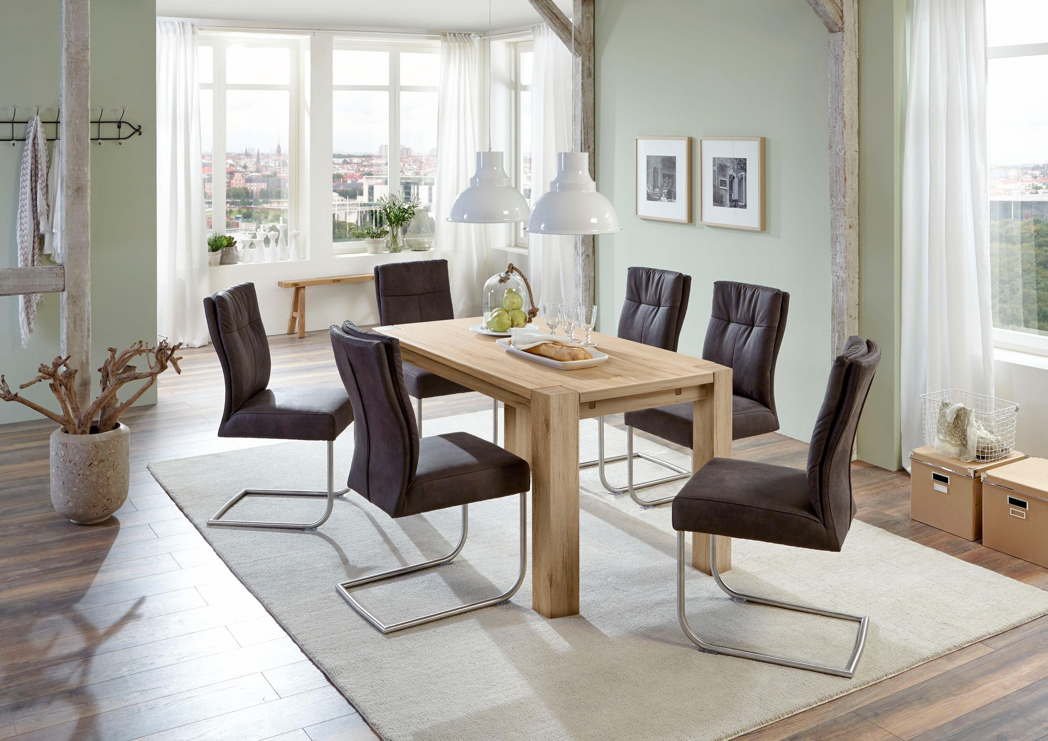 NIEHOFF SITZMÖBEL Freischwinger Komfort (Set, 2 St), in 3 Farben, Gestell aus Edelstahl