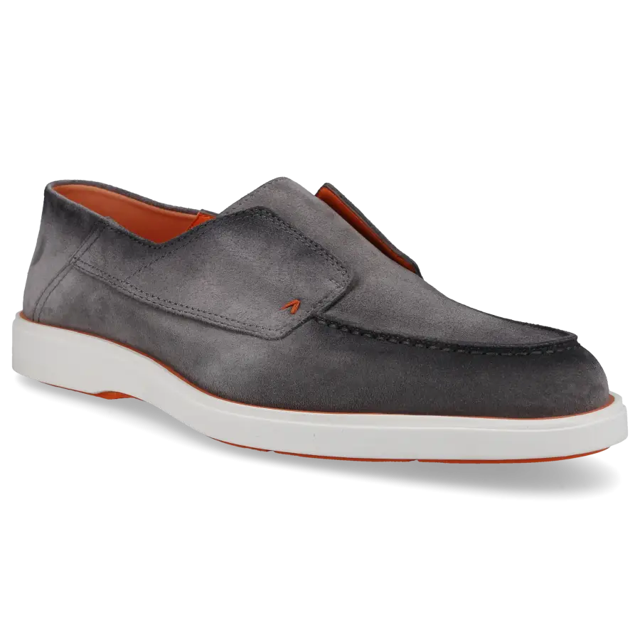 Santoni - Loafer 18407 Veloursleder - grau