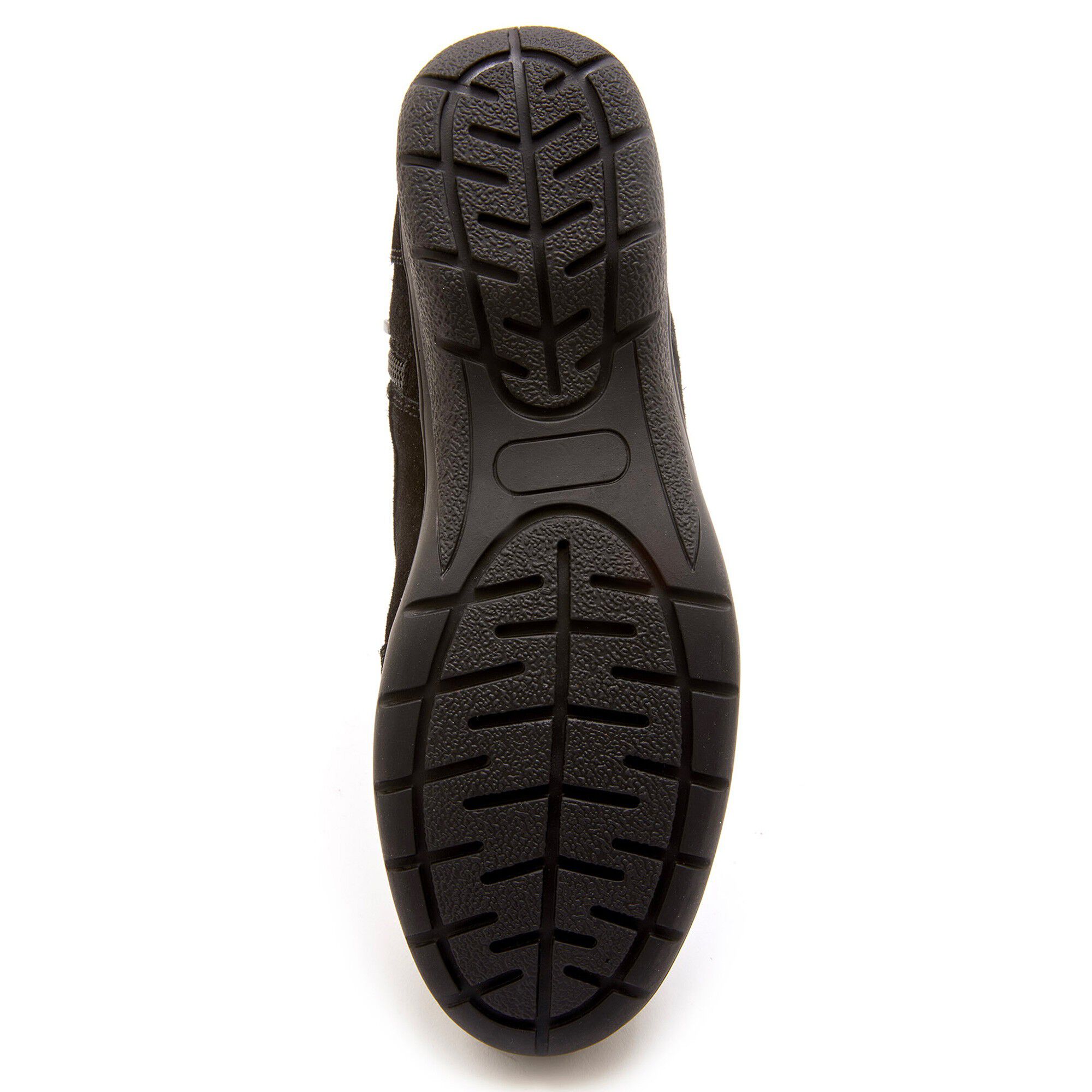Boots zippées imperméables en cuir velours Grande Largeur