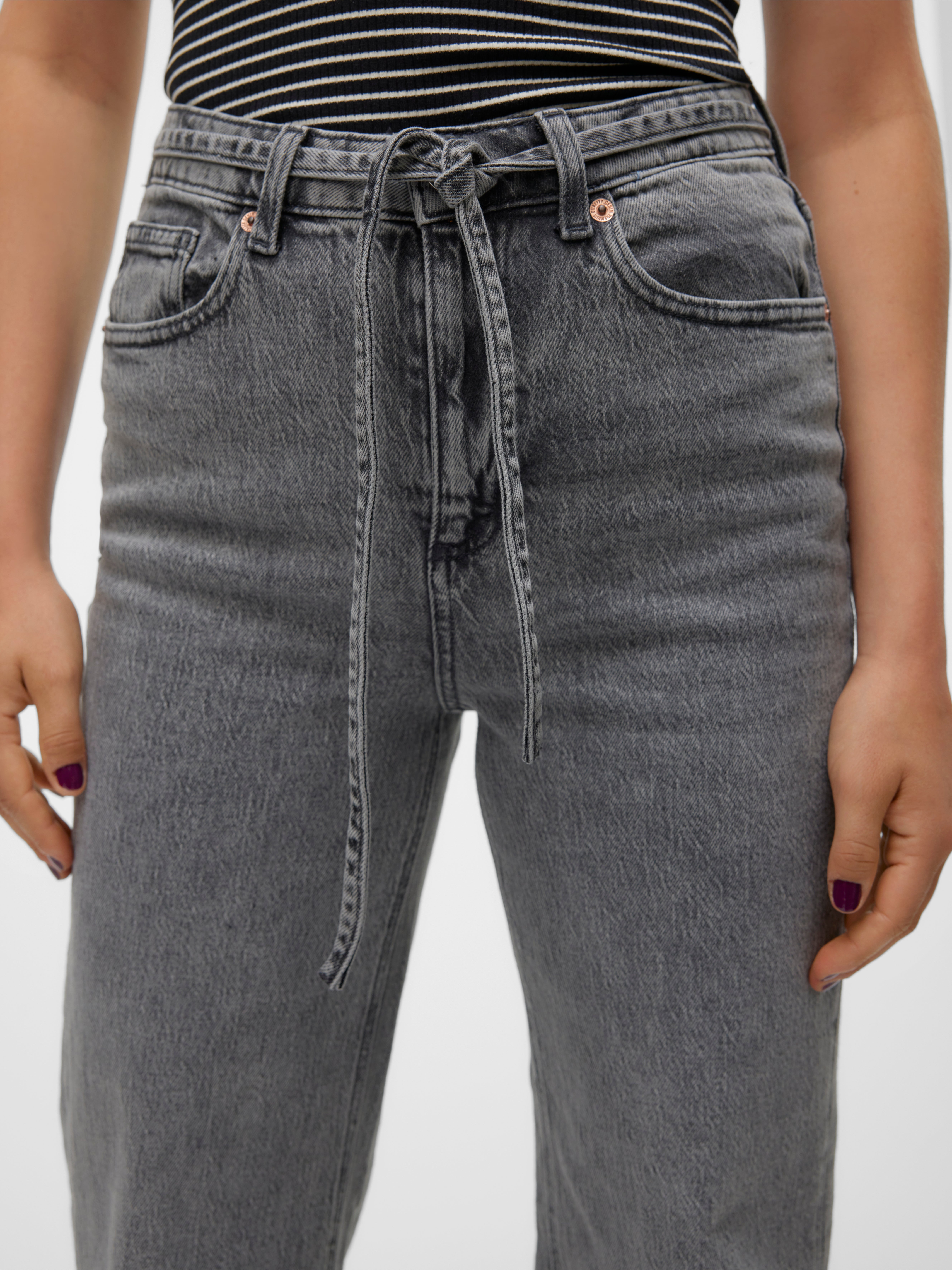 VMTESSA Hohe Taille Weit geschnitten Jeans