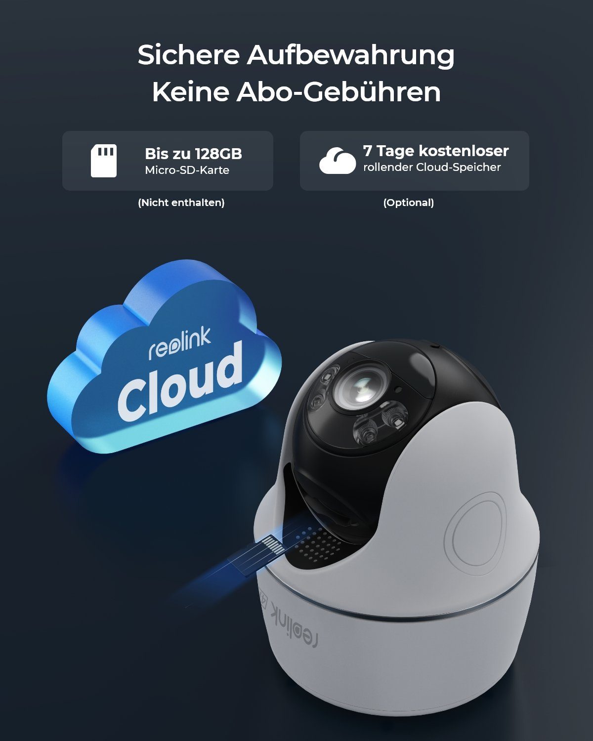 Reolink 4K 8MP Smarte kabellose Argus Series B440 Überwachungskamera (Außenbereich, 5/2,4 GHz Dualband WLAN, Spotlight, 4K, Personen-/Fahrzeugerkennung)