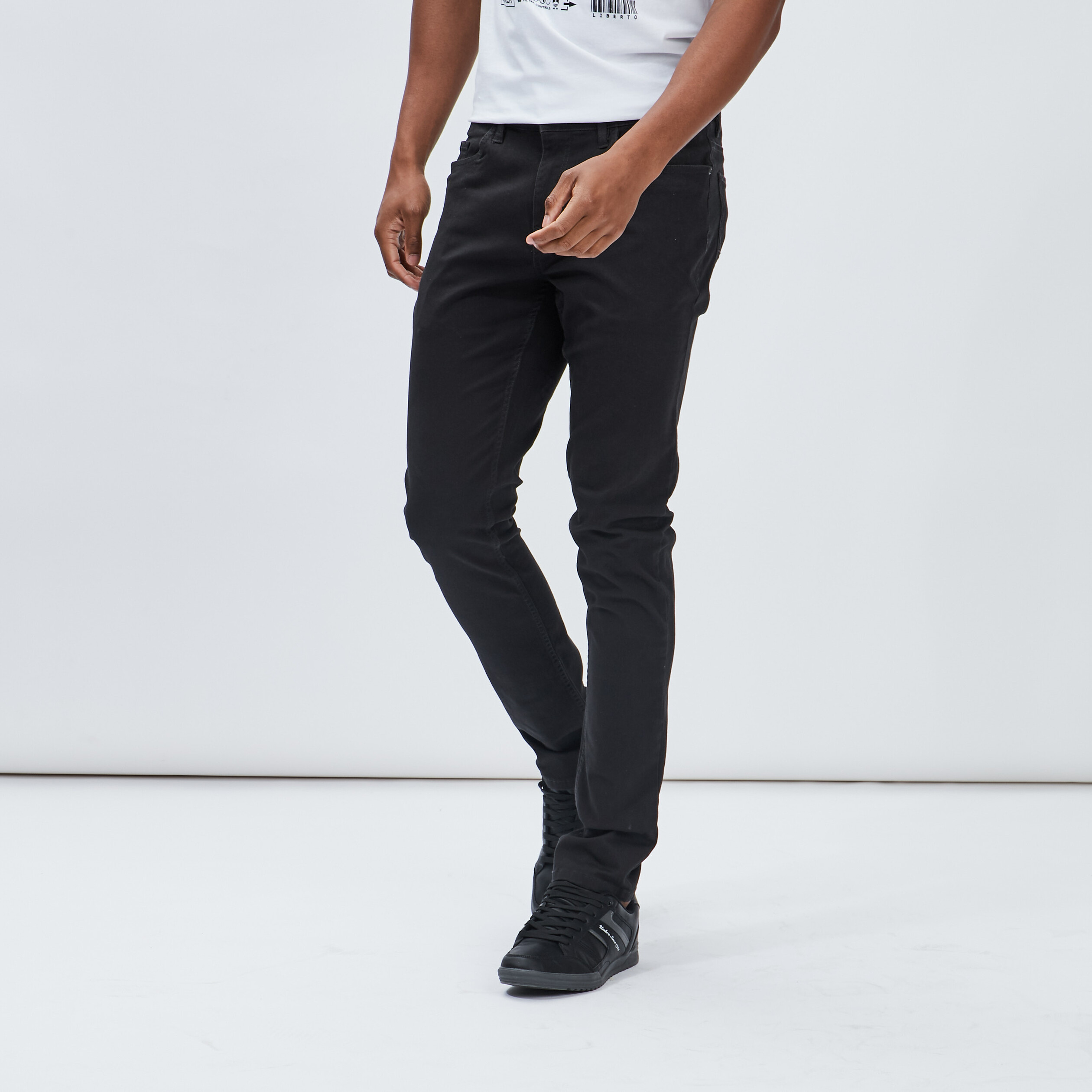 Pantalon droit en coton gris foncé homme | La Halle