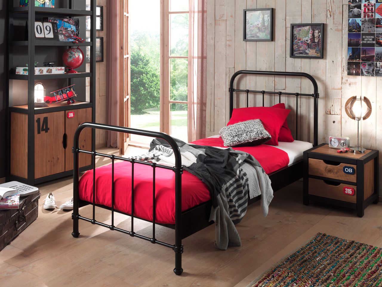 VIPACK Metallbett New York Liegefläche 90 x 200 cm