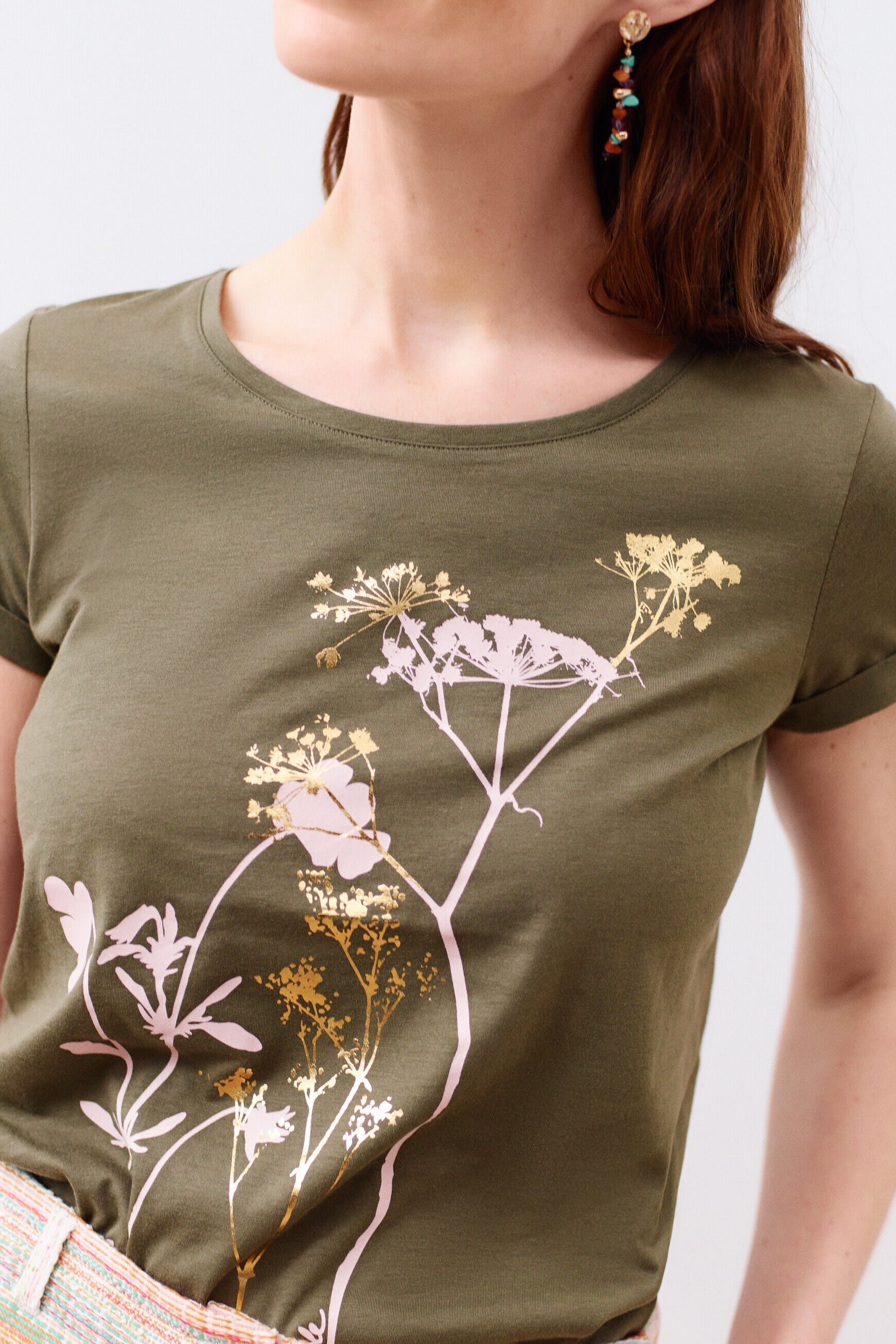 t-shirt maxine vert kaki femme
