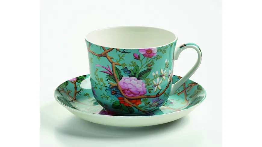 MAXWELL & WILLIAMS Geschirr – Kunst auf Porzellan Frühstückstasse mit Untertasse Victorian Garden