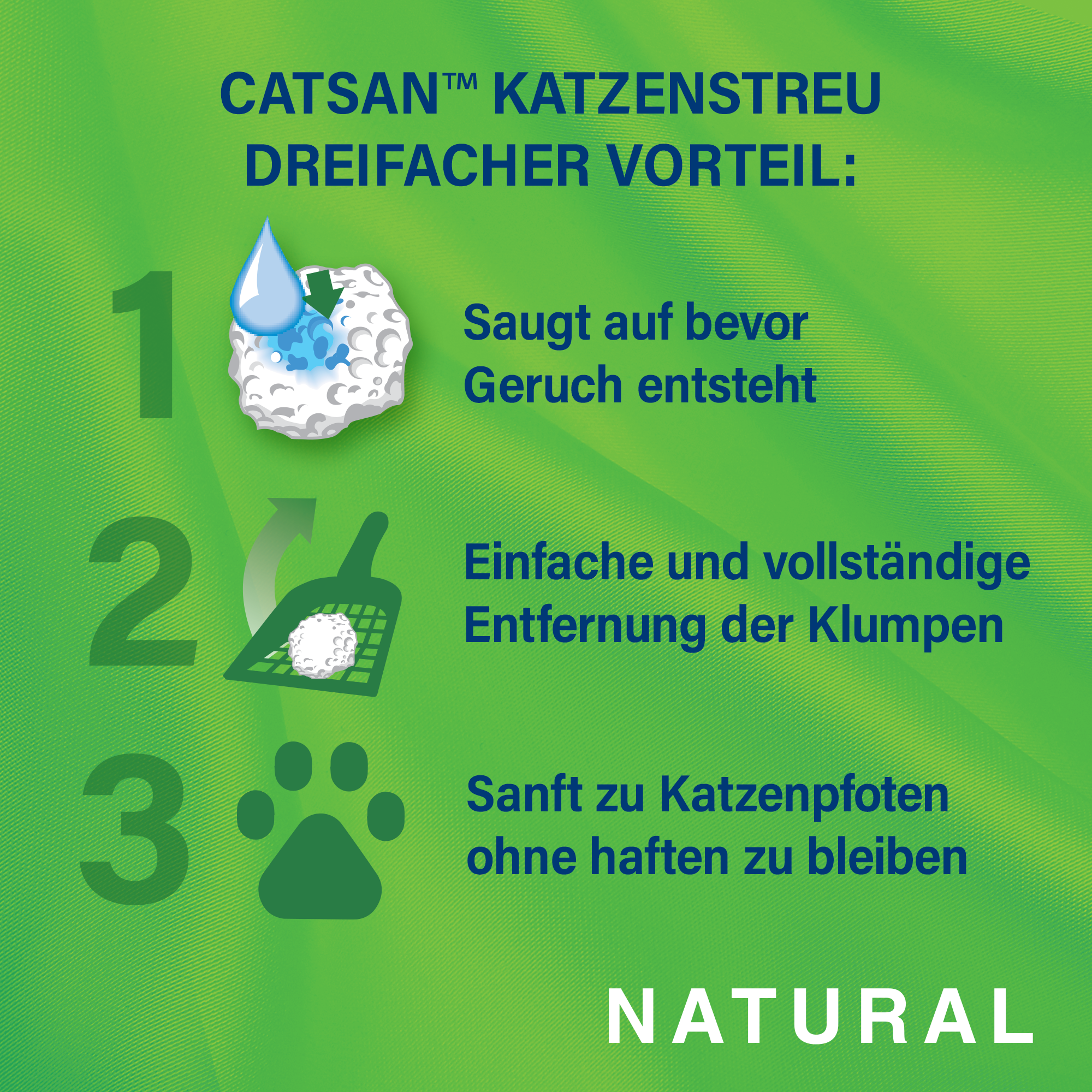 CATSAN Katzenstreu CATSAN Natural Klumpstreu 2x8 l