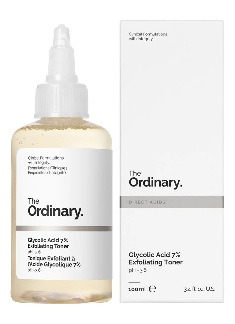 The Ordinary glikolskābes 7% pīlinga šķīdums - gezichtsscrub