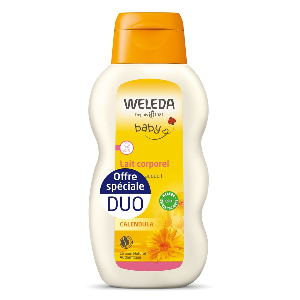 WELEDA Duo Lait corporel Calendula - 2 x 200 ml Bébé