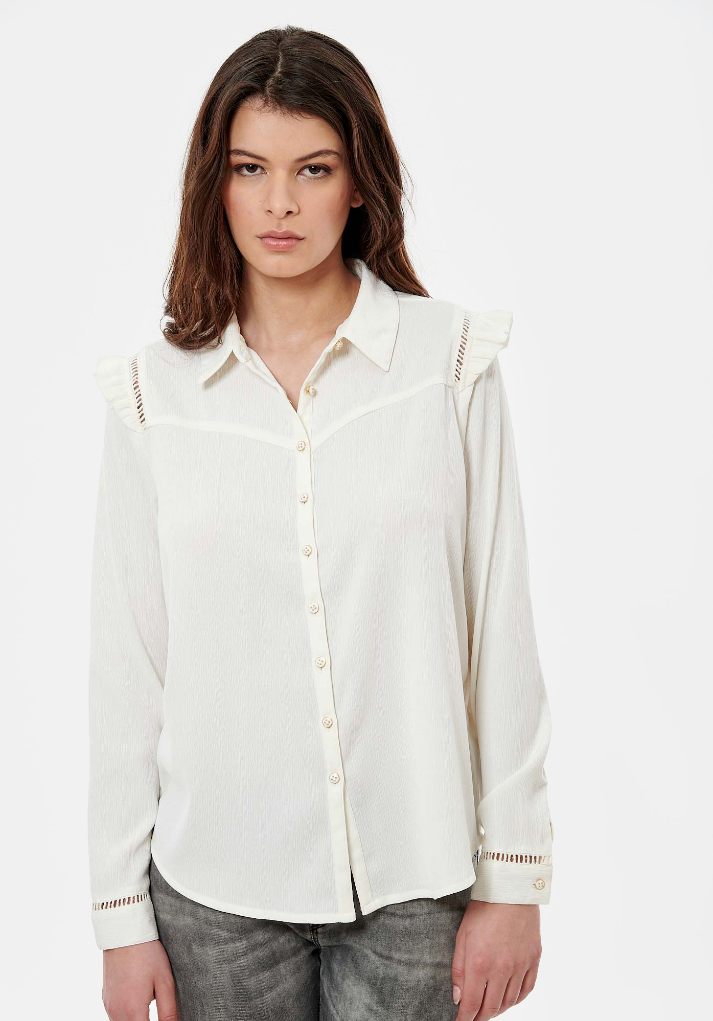 BRIAN  Chemise écrue femme