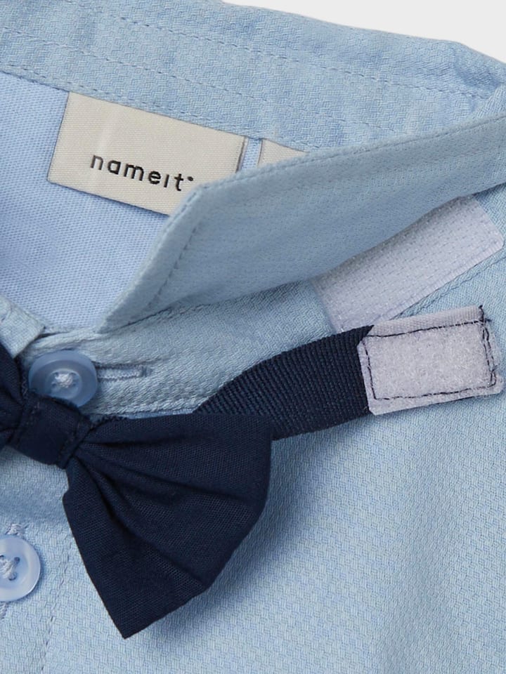 name it Hemdbody mit Fliege NBMDEMOLLE SHIRTBODY in chambray blue günstig kaufen 56