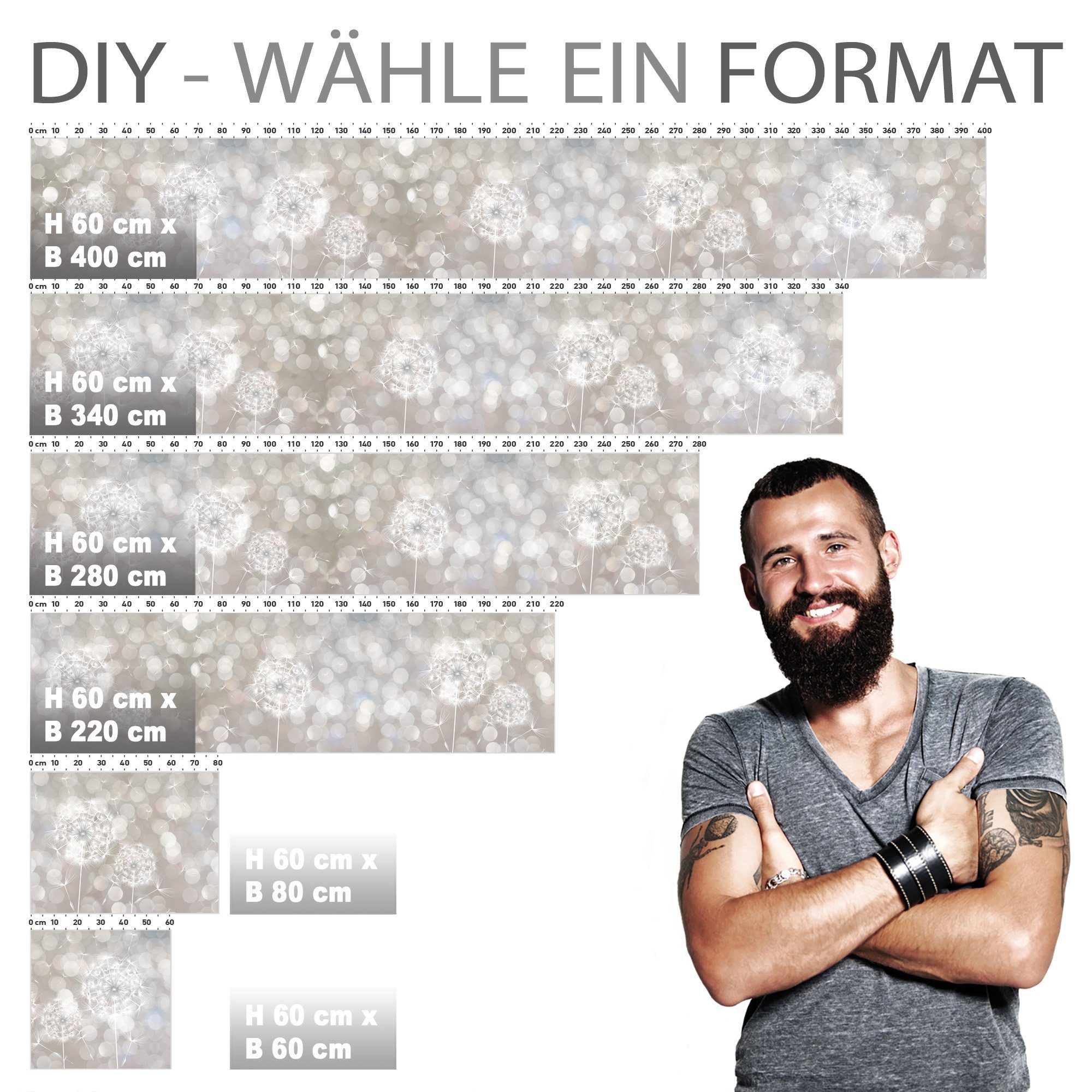 Stickerprofis Küchenrückwand SOMMERWIND, (Premium), 1,5mm, selbstklebend, hält auf besonders vielen Öberflächen
