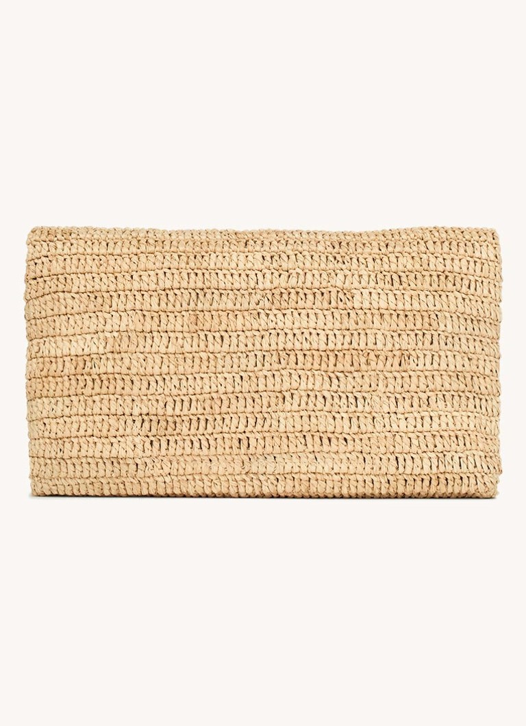 Clutch mare Saint Laurent Cassandre din rafie
