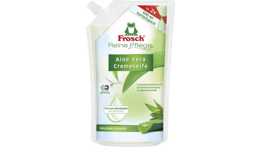 Frosch Reine Pflege Aloe Vera Cremeseife 500 ml Nachfüllbeutel 500 ml