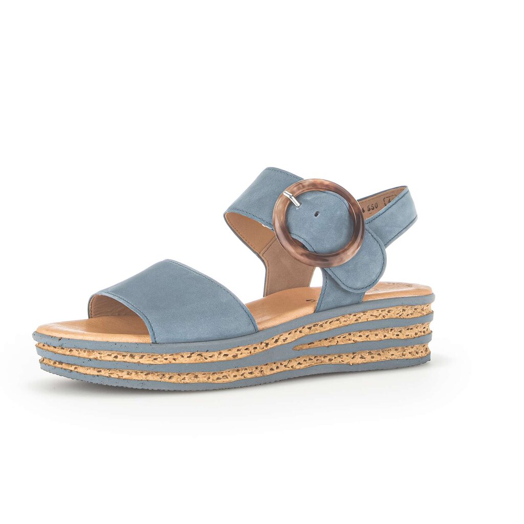 Gabor fashion Plateau Sandale blau